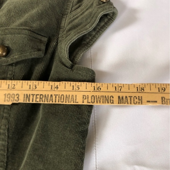 90s Olive Green Corduroy Mini Dress - Picture 7 of 15